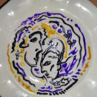 Рисувана чиния, снимка 3 - Картини - 45482778