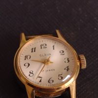 Стар ръчен часовник с позлата и маркировка SLAVA 17 JEWELS за КОЛЕКЦИЯ 44834, снимка 7 - Антикварни и старинни предмети - 45382370