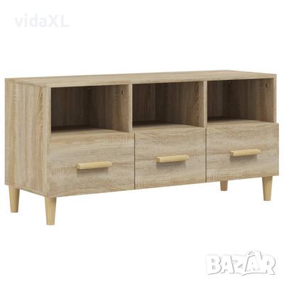 vidaXL ТB шкаф, опушен дъб, 102x36x50 см, инженерно дърво（SKU:812603, снимка 1