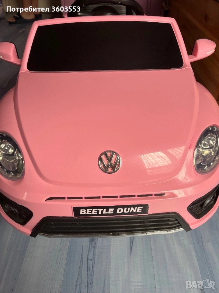 Розова детска акумулаторна Фолксваген количка, снимка 1