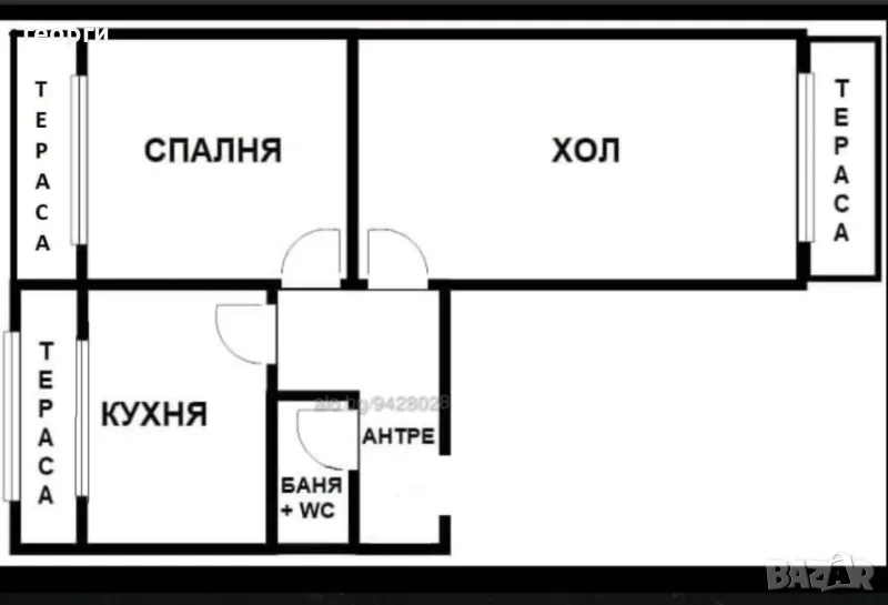 Продавам двустаен апартамент , снимка 1