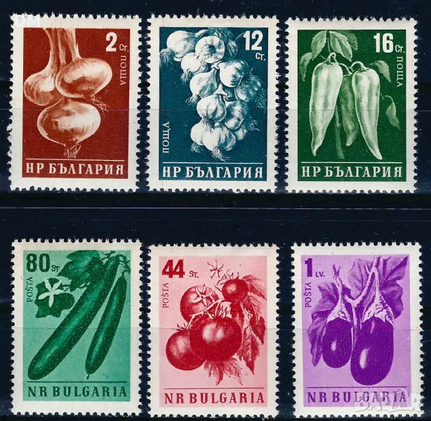 България 1958 - зеленчуци MNH, снимка 1