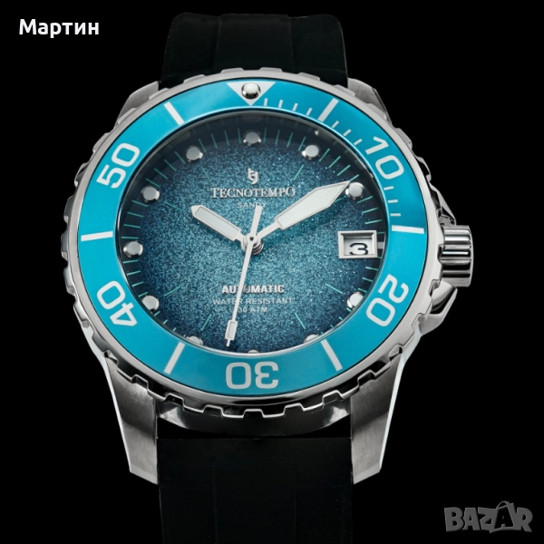 Автоматичен часовник - Tecnotempo - “SANDY” – Sky Blue - 300 метра, снимка 1