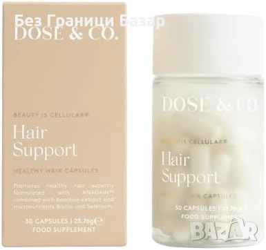 Нова Хранителна добавка за по-гъста и силна коса с Biotin и бамбук 30 капсули, снимка 1