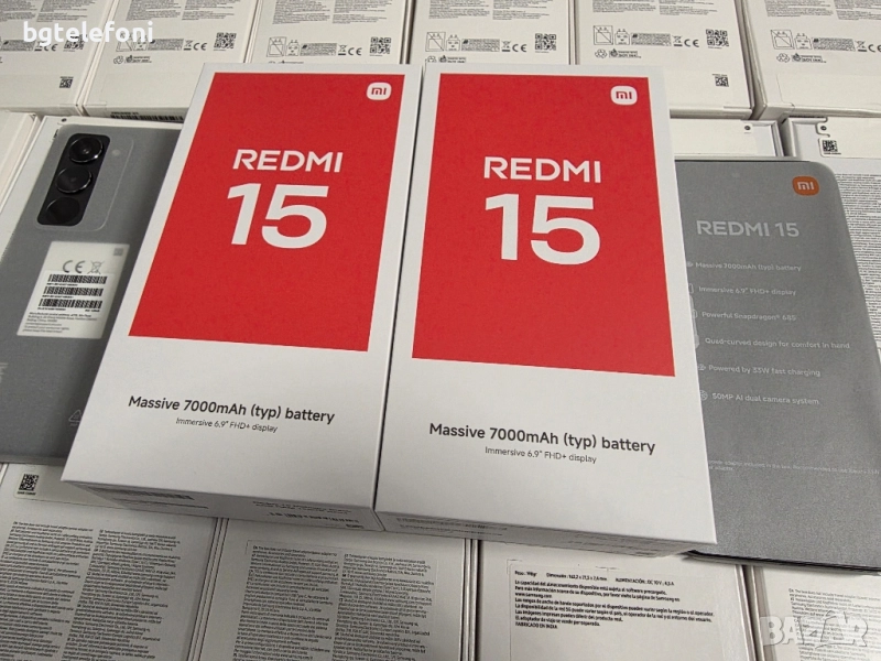 Xiaomi Redmi 15 6/128,чисто нови,черни, снимка 1