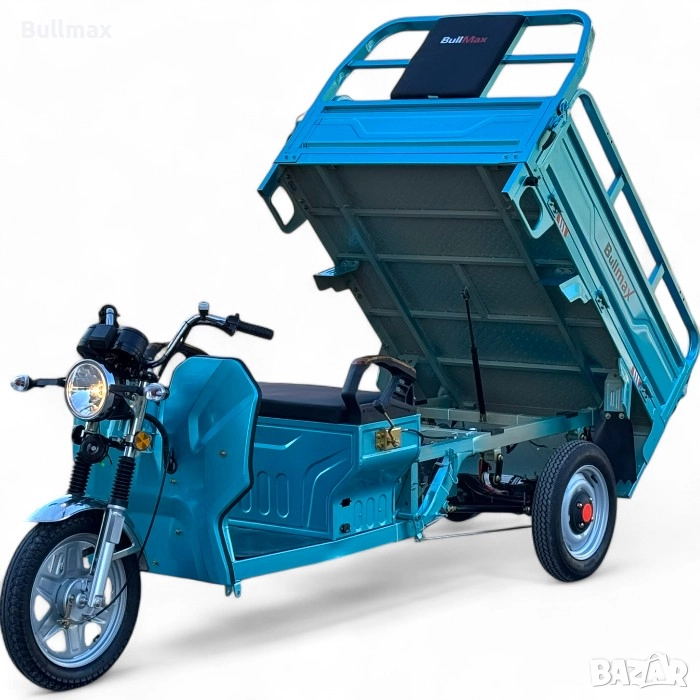 Селскостопанска товарна карго триколка Bullmax T-800, Вдигащо се ремарке, Регистрация, 2000W, снимка 1