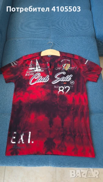 Мъжка тъмночервена блуза , снимка 1