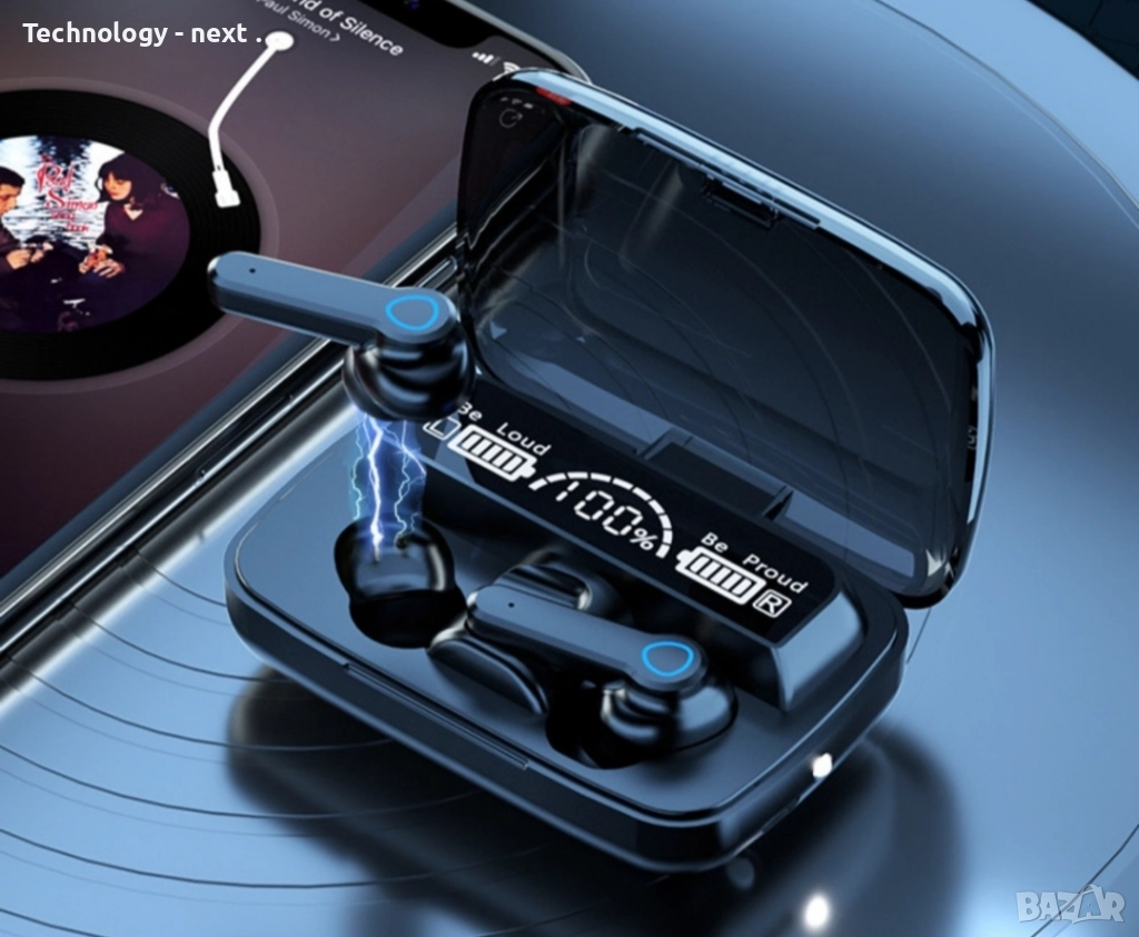 Слушалки M19 In Ear Батерия 2000 mAh Bluetooth 5.1 Автоматично сдвояване Touch Control True Wireless, снимка 1