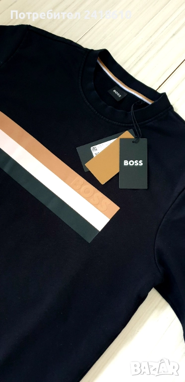 Hugo Boss Soleri 06 Cotton Мens Size M НОВО! ОРИГИНАЛ! Мъжка Блуза Суичър, снимка 1