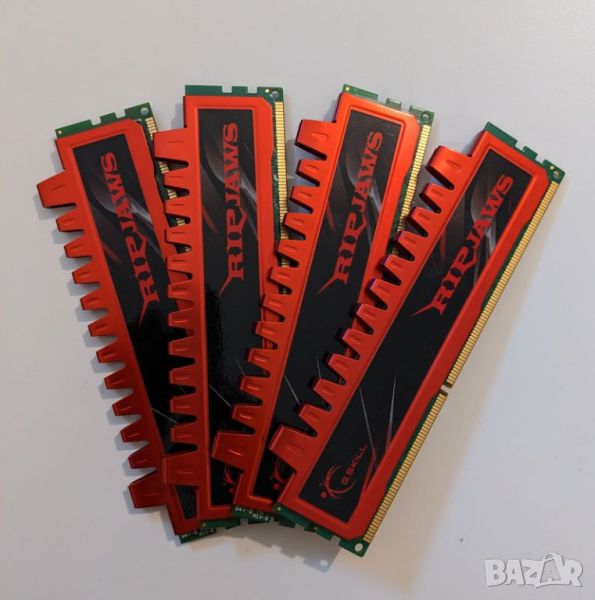 Маркови рам памети G.SKILL RIPJAWS 8GB (4x2GB) DDR3 1600MHZ F3-12800CL9D DIMM CL9 GAMING , снимка 1