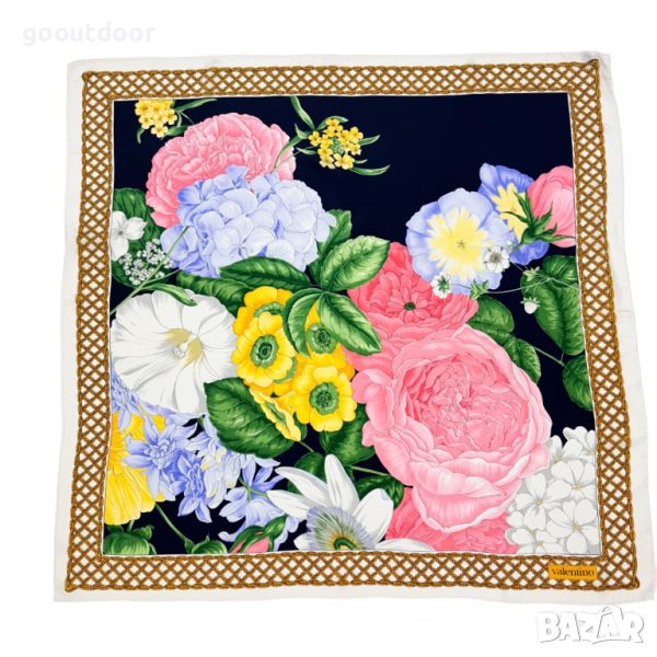 Шал на цветя Valentino Garavani flower print silk scarf, снимка 1