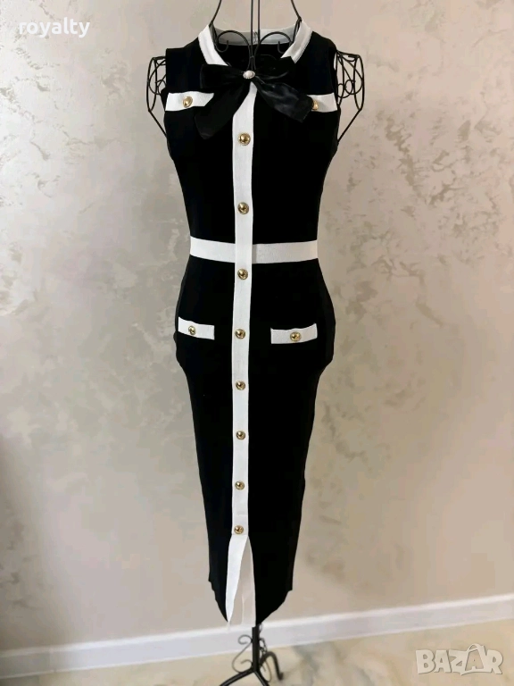 Черна Рокля Фино Плетиво , снимка 1