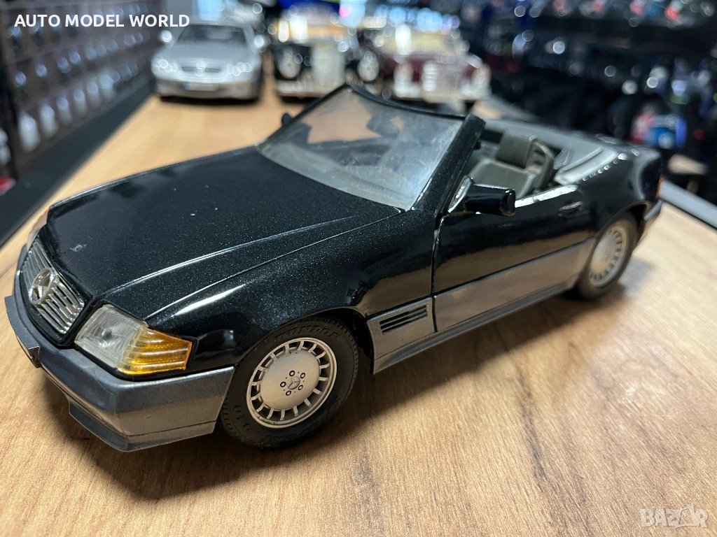 МАISTO колекционерски модел MERCEDES SL500 ROADSTER 1993г. 1:18 мащаб, снимка 1