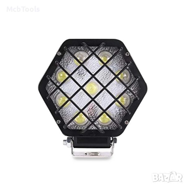 Диоден халоген с решетка 9 диода LED, снимка 1