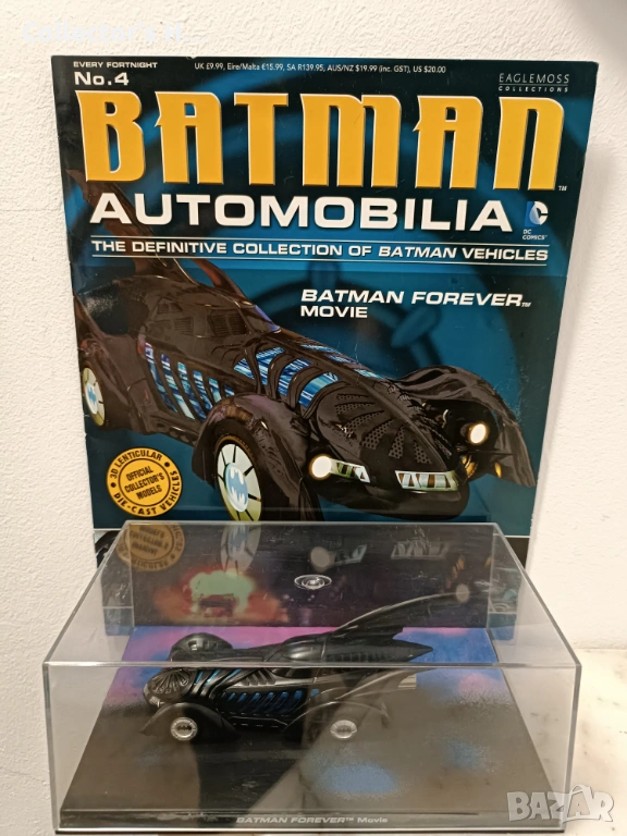 Batman Car Collection N.4 Batman Forever Movie 1995 Die Cast Eaglemoss Батман батмобил, снимка 1