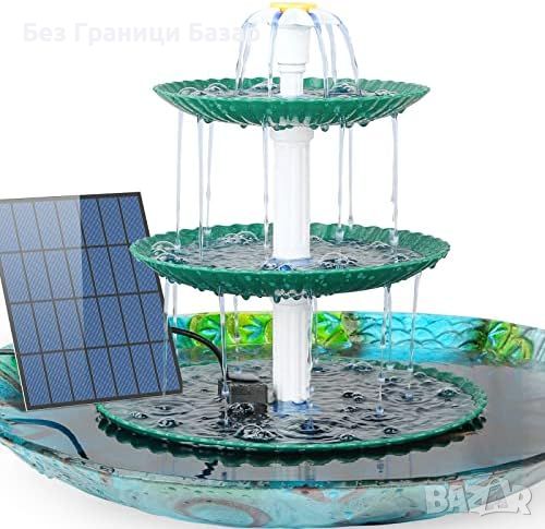 Нов Соларен воден фонтан 3.5W за птичи баня и хранилки за градина двор, снимка 1