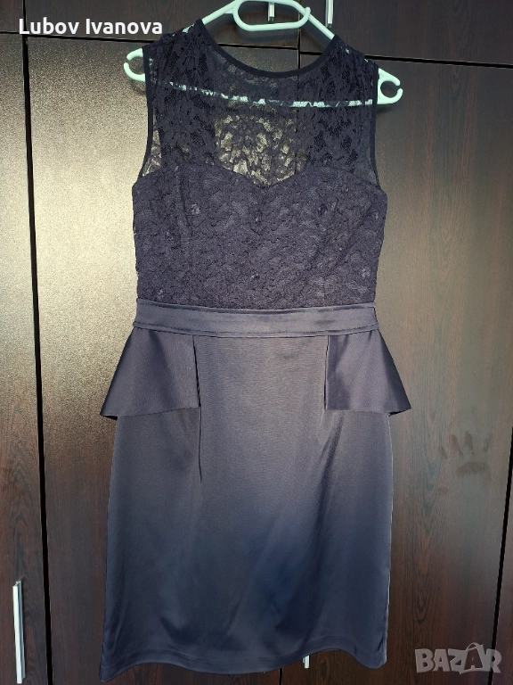 Тъмносиня бална рокля, снимка 1