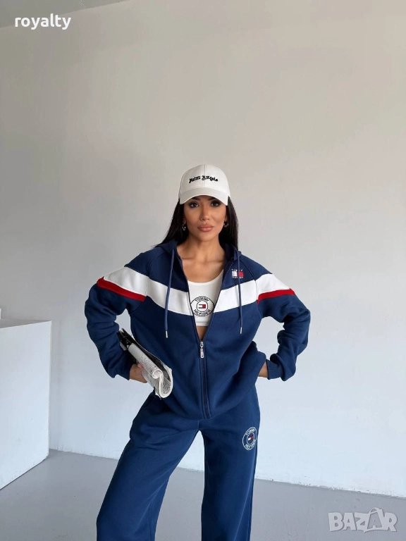 Tommy Hilfiger НА ЕДРО Син Дамски Комплект Три Части , снимка 1