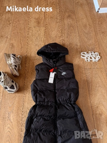 Разкошна дълга,олекотена и топла грейка Nike.С М Л размер, снимка 6 - Елеци - 53613890