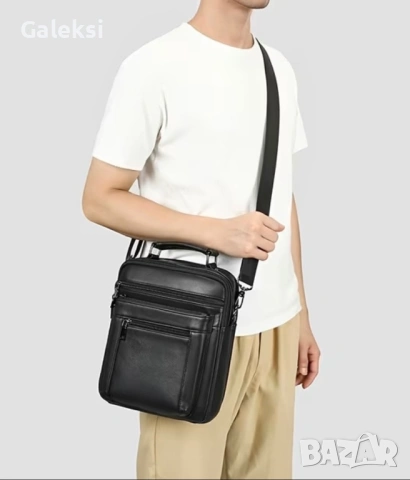 Мъжка луксозна кожена чанта Montreal* Премиум/Селективна -18% Промоция!, снимка 5 - Чанти - 53408345