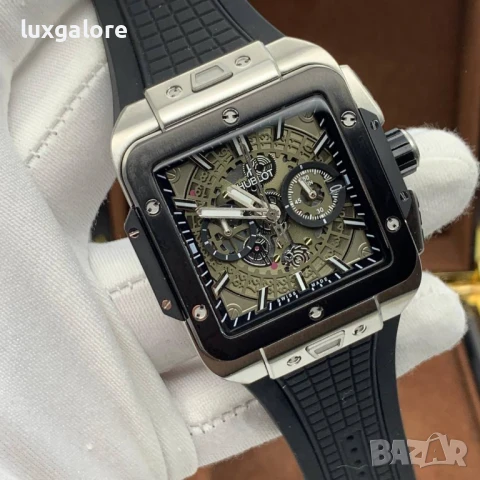 Мъжки часовник Hublot Square Bang Unico с кварцов механизъм, снимка 2 - Мъжки - 51121386