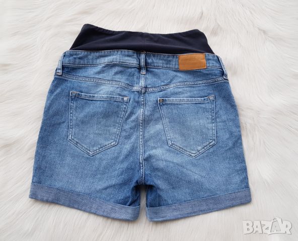 Къси дънки за бременни H&M размер М, снимка 5 - Дрехи за бременни - 46464087