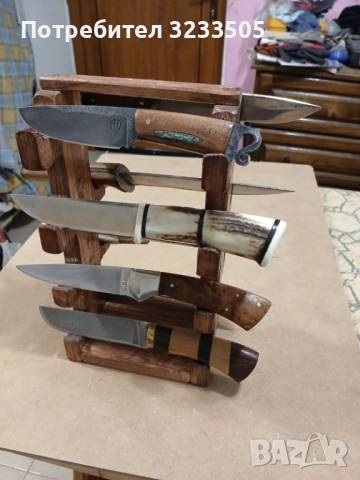 Ръчно направена Стойка за ножове, снимка 5 - Ножове - 52727093