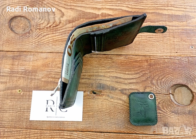 Ръчно изработен мъжки кожен портфейл , снимка 5 - Портфейли, портмонета - 52050088