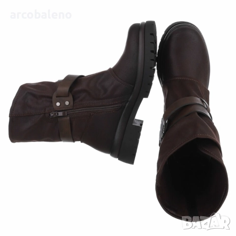 Дамски класически боти до глезена, 3цвята , снимка 3 - Дамски боти - 51952862