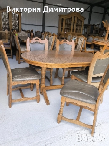 Разтегателна трапезна маса , снимка 10 - Маси - 51738306