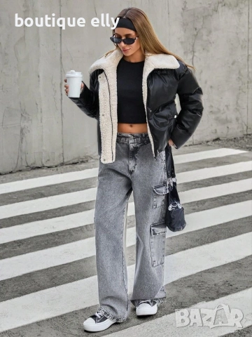 кожено зимно яке