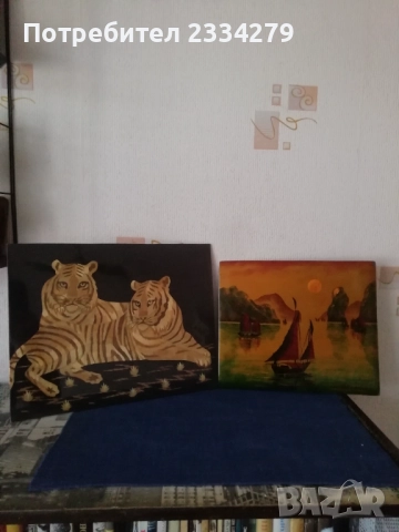 Две картини ръчно изработени. 