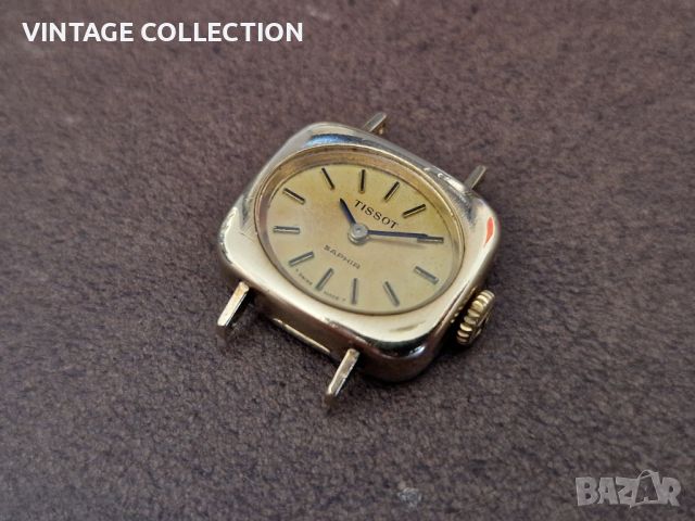 TISSOT швейцарски механичен часовник позлатен с 20 микрона злато, снимка 1 - Дамски - 46269522
