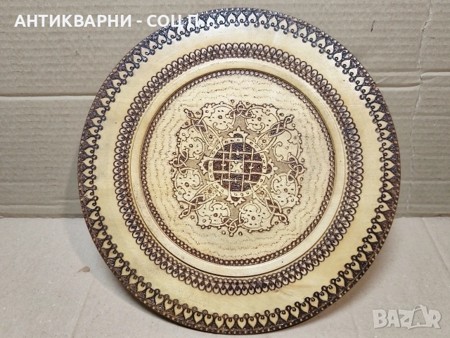 Старо Гравирано Дървено Пано За Стена, Декорация. / НОМЕР 1600., снимка 3 - Антикварни и старинни предмети - 53670159