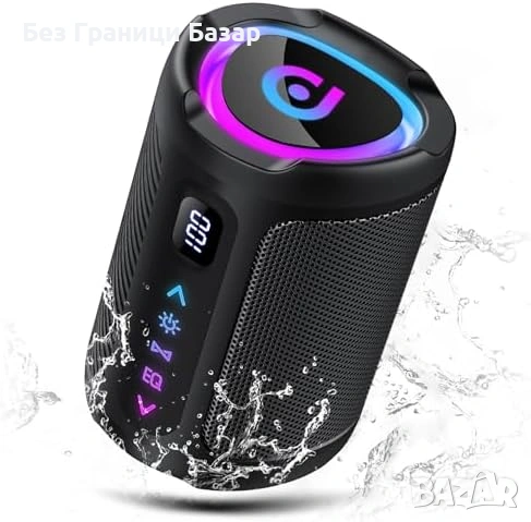 Нова Преносима Bluetooth колонка 5.4 RGB IPX7 24 часа батерия Вискогоговорител музика