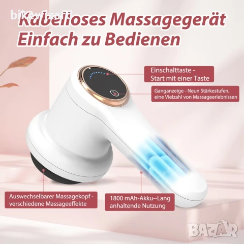 Електрическимасажор с 8 накрайника презареждаща батерия НОВО, снимка 3 - Масажори - 53879722