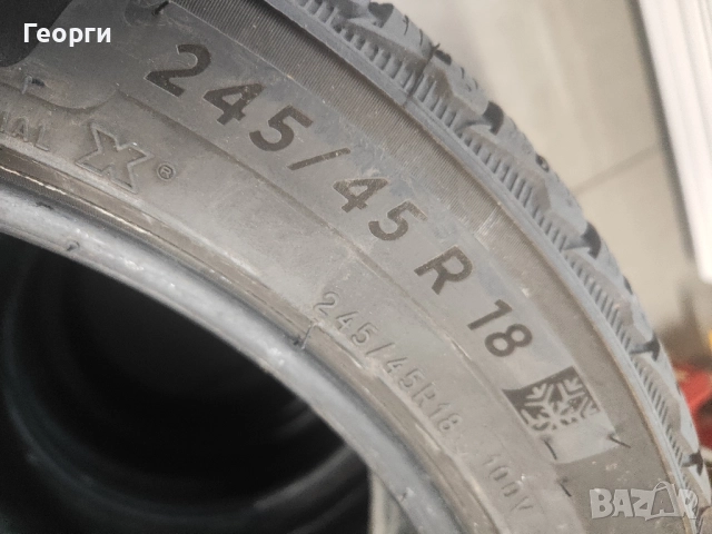4бр.зимни гуми 245/45/18 Michelin, снимка 7 - Гуми и джанти - 52736399