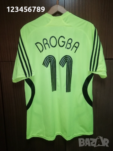 Chelsea Drogba Adidas оригинална тениска фланелка Челси Дрогба XL 