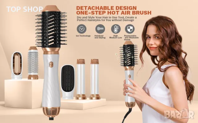 Четка- сешоар UKLISS 2023 6 в 1 Air Styler, снимка 10 - Сешоари - 49146228