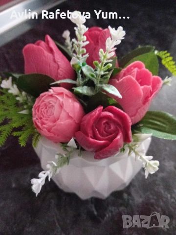 Вечни ароматни сапунени цветя 💐 , снимка 3 - Декорация за дома - 45725596