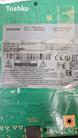 SAMSUNG UE43KU6072U BN41-02528A BN94-11273D BN41-02499A BN94-10711A PANEL CY-GK043HGEV1H, снимка 4 - Части и Платки - 51181824