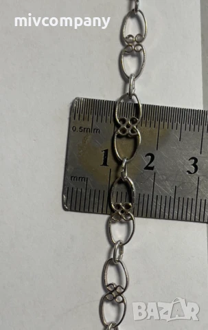 Сребърен Синджир Двоен 15.34гр. 96см., снимка 3 - Колиета, медальони, синджири - 51207007