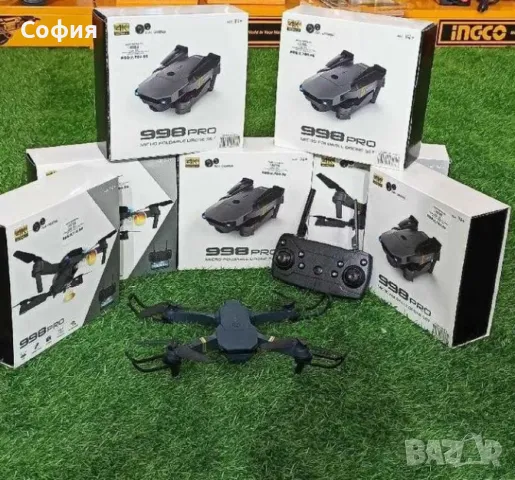 Сгъваем DRON 998 Pro с 2 камери, WIFI и приложение HD, снимка 5 - Дронове и аксесоари - 46978382