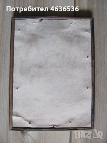 Стара икона , литография -дева Мария , 22х16см., снимка 4 - Антикварни и старинни предмети - 53254406