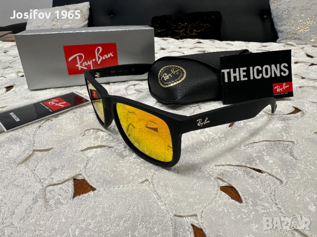  RAY-BAN ''BROWN'' и ''ORANGE FLASH'' POLARIZED SUNGLASSES JUSTIN RB4165 , снимка 11 - Слънчеви и диоптрични очила - 43525805
