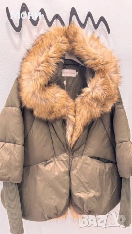 Яке с пухена яка и качулка С М Л ХЛ 2ХЛ Питайте за наличност Цена:180лв Еконт, снимка 1