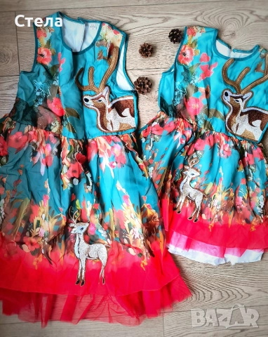 Комплект рокли за Коледна фотосесия - мама и дъщеря, снимка 4 - Детски рокли и поли - 52545208