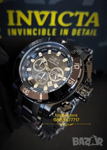 часовник INVICTA Chronograph Black full metal 50 mm, Инвикта нов , снимка 8 - Мъжки - 49398956