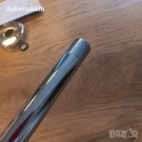 Таванно рамо за душ 30 см – кръгло, Brushed покритие, снимка 7 - Други стоки за дома - 53121366