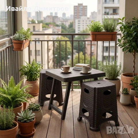 Verona Compact Set™ – Сгъваем комплект маса и столчета за градина, къмпинг и плаж, снимка 4 - Маси - 54215797